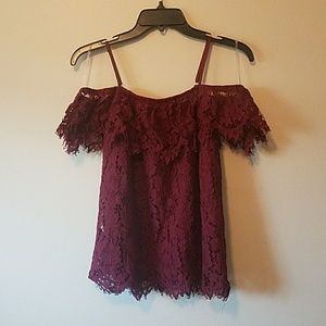 Lace off the shoulder top